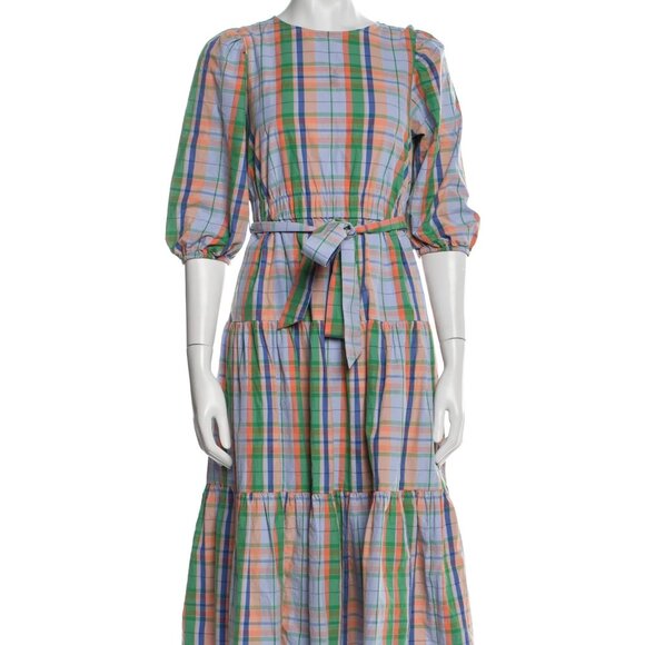 Kate Spade Sunshine Madras Lawn Midi Dress - Picture 6 of 6